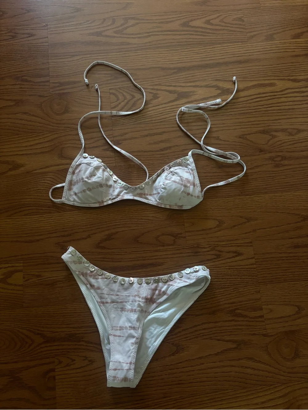 Frankies Bikinis Micah Bikini Top and Dove Bikini Bottoms - Set